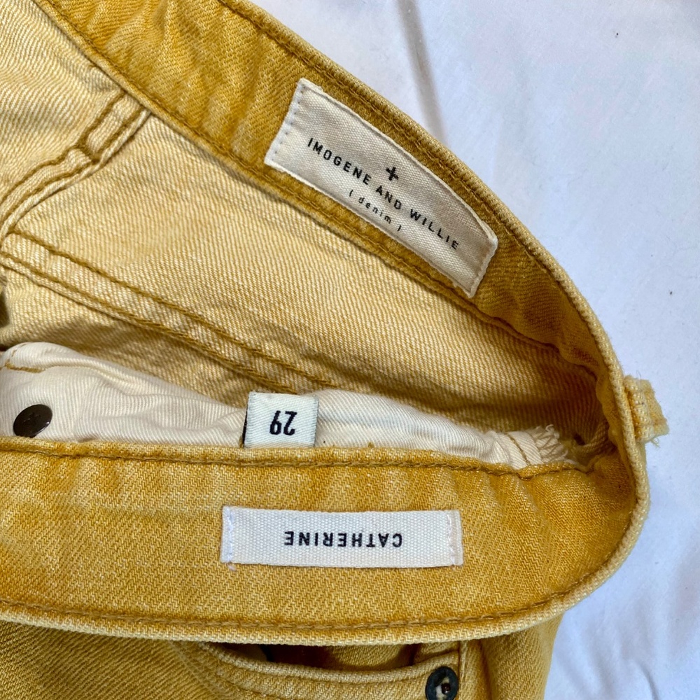 imogene + willie Catherine RARE Mustard Yellow color High-Rise Jeans - Picture 2 of 11